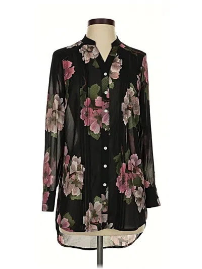 Pre-owned Nanette Lepore Long Sleeve Blouse In Black