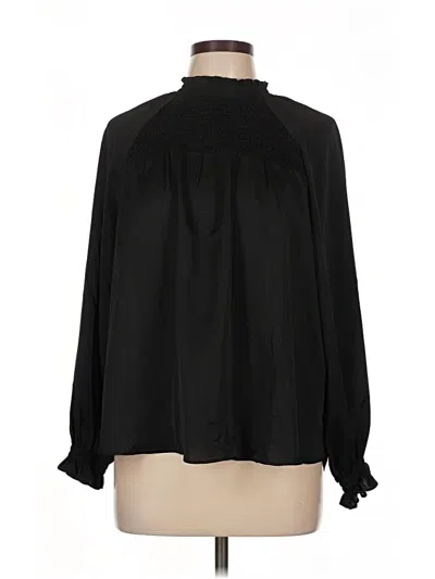 Pre-owned Nanette Lepore Long Sleeve Blouse In Black