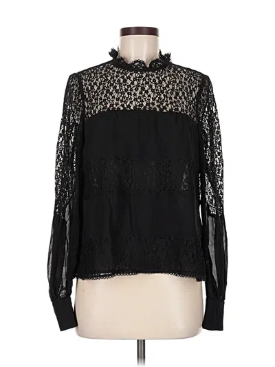 Pre-owned Nanette Lepore Long Sleeve Blouse In Black