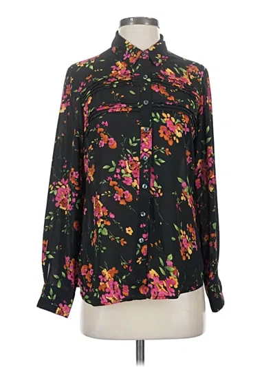 Pre-owned Nanette Lepore Long Sleeve Blouse In Black