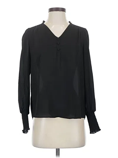Pre-owned Nanette Lepore Long Sleeve Blouse In Black