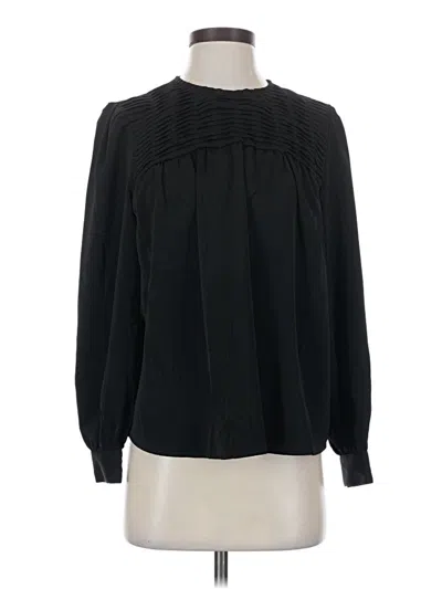 Pre-owned Nanette Lepore Long Sleeve Blouse In Black