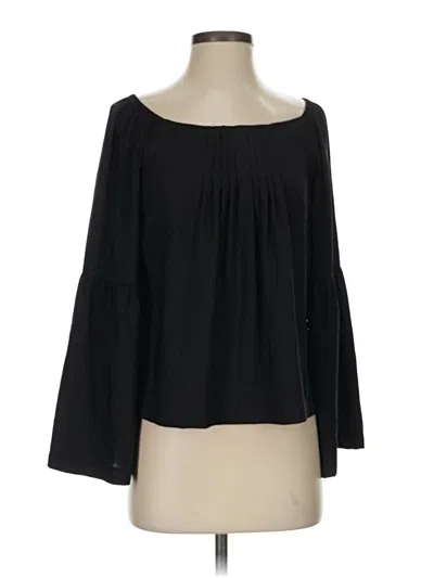 Pre-owned Nanette Lepore Long Sleeve Blouse In Black
