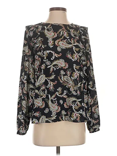 Pre-owned Nanette Lepore Long Sleeve Blouse In Black