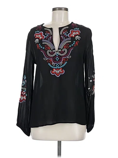 Pre-owned Nanette Lepore Long Sleeve Blouse In Black
