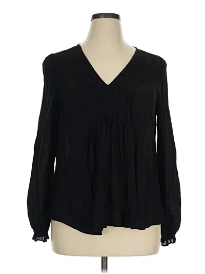 Pre-owned Nanette Lepore Long Sleeve Blouse In Black