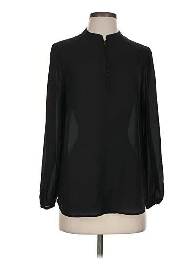 Pre-owned Nanette Lepore Long Sleeve Blouse In Black