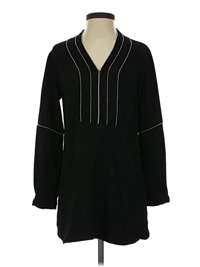 Pre-owned Nanette Lepore Long Sleeve Blouse In Black