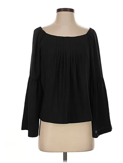 Pre-owned Nanette Lepore Long Sleeve Blouse In Black