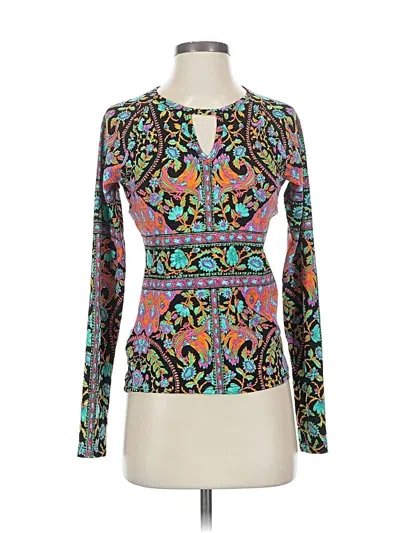 Pre-owned Nanette Lepore Long Sleeve Blouse In Blue