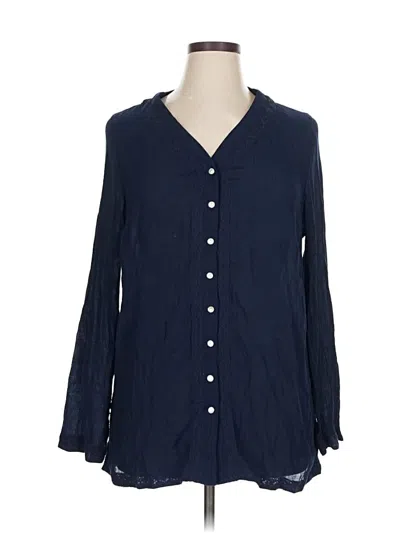 Pre-owned Nanette Lepore Long Sleeve Blouse In Blue