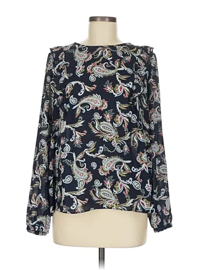 Pre-owned Nanette Lepore Long Sleeve Blouse In Blue