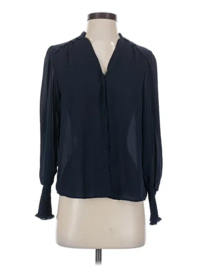 Pre-owned Nanette Lepore Long Sleeve Blouse In Blue