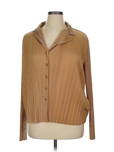 Pre-owned Nanette Lepore Long Sleeve Blouse In Brown