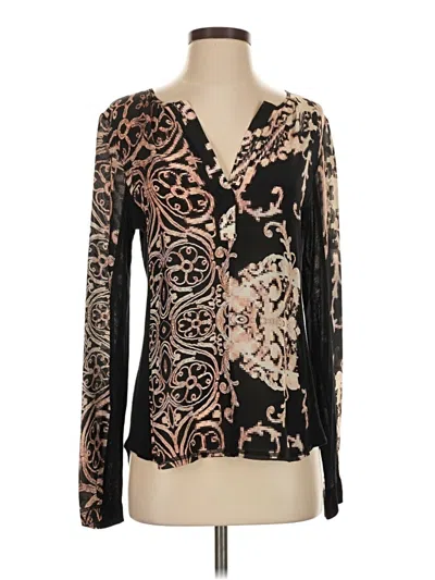 Pre-owned Nanette Lepore Long Sleeve Blouse In Brown