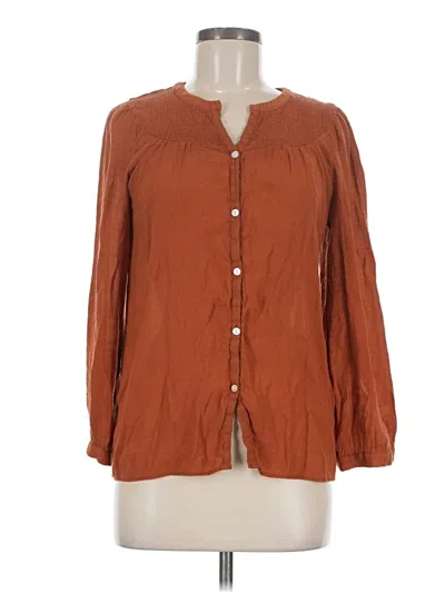 Pre-owned Nanette Lepore Long Sleeve Blouse In Brown