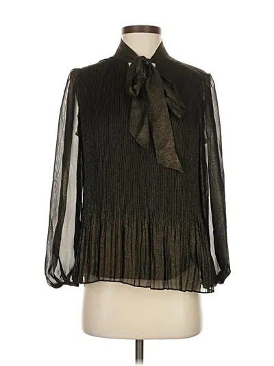 Pre-owned Nanette Lepore Long Sleeve Blouse In Gold