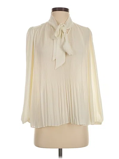 Pre-owned Nanette Lepore Long Sleeve Blouse In Ivory