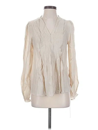 Nanette Lepore Long Sleeve Blouse In Neutral
