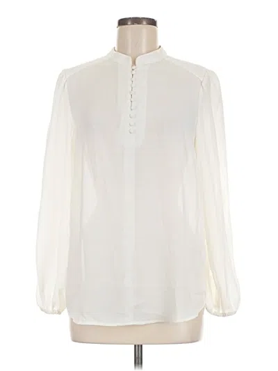 Pre-owned Nanette Lepore Long Sleeve Blouse In Ivory