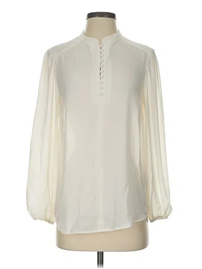 Pre-owned Nanette Lepore Long Sleeve Blouse In Ivory