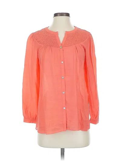 Pre-owned Nanette Lepore Long Sleeve Blouse In Orange