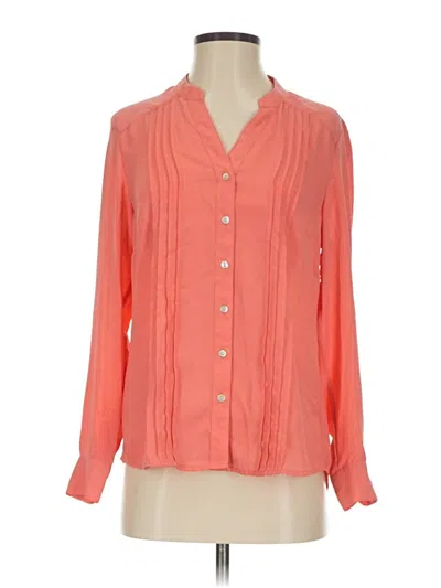 Pre-owned Nanette Lepore Long Sleeve Blouse In Orange