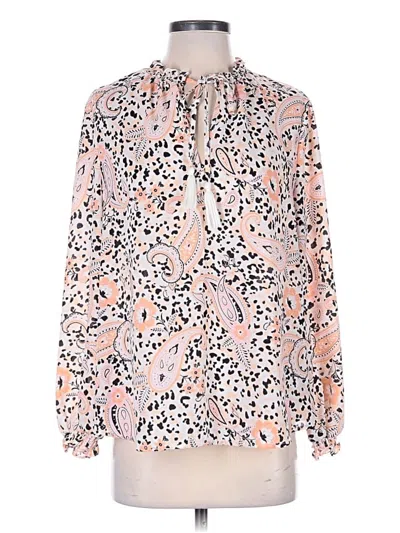 Pre-owned Nanette Lepore Long Sleeve Blouse In Pink