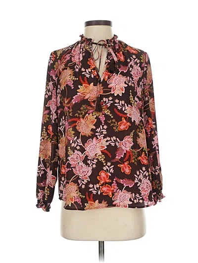 Pre-owned Nanette Lepore Long Sleeve Blouse In Pink