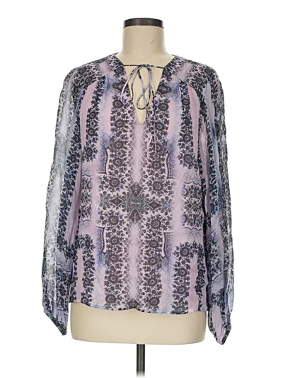 Pre-owned Nanette Lepore Long Sleeve Blouse In Purple