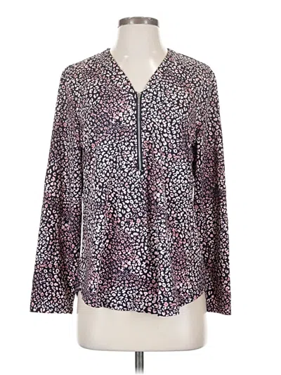Pre-owned Nanette Lepore Long Sleeve Blouse In Purple