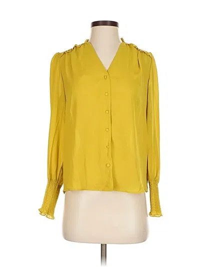 Pre-owned Nanette Lepore Long Sleeve Blouse In Yellow