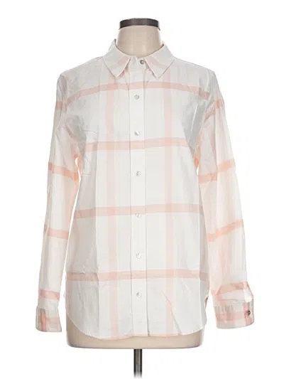 Pre-owned Nanette Lepore Long Sleeve Button Down Shirt In Ivory