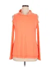 Nanette Lepore Long Sleeve Top Orange Cold Shoulder Neckline Tops In Orange