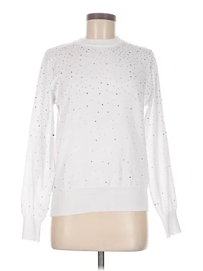 Nanette Lepore Long Sleeve Top White Mock Neckline Tops