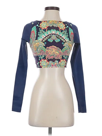 Pre-owned Nanette Lepore Long Sleeve T-shirt In Blue