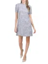 Nanette Lepore Metallic Boucle Mini Sheath Dress In Ice Denim Multi In Multi