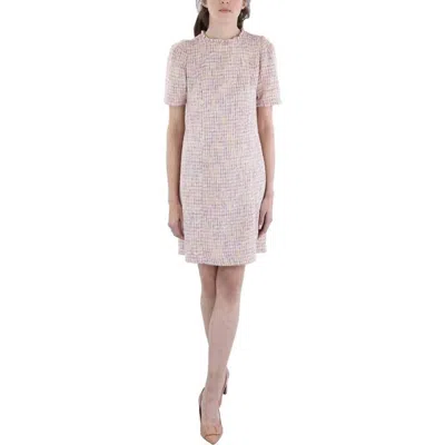 Nanette Lepore Metallic Tweed Mini Dress In Pink