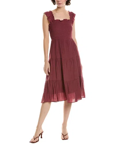 Nanette Lepore Midi Dress In Burgundy