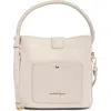 Nanette Lepore Mixed Media Shoulder Bag In Pearl