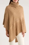 Nanette Lepore Mixed Weave Poncho In Neutral