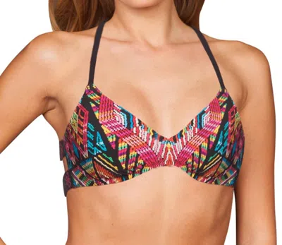 Nanette Lepore Mosaic Strappy Bralette Bikini Top In Mayan In Multi