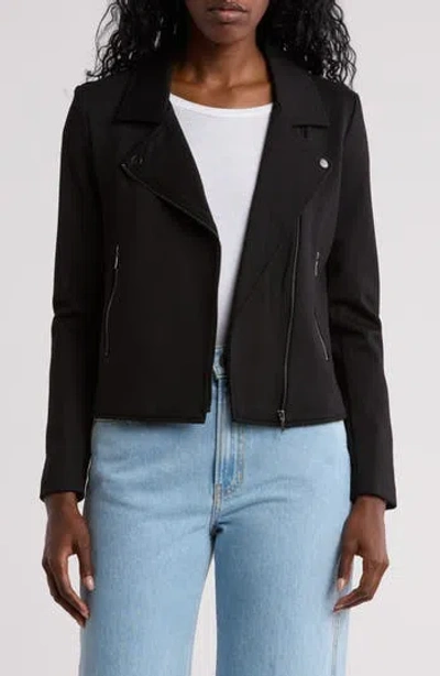Nanette Lepore Moto Ponte Jacket In Very Black