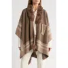 Nanette Lepore Multicolor Zigzag Ruana In Brown