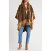 Nanette Lepore Multicolor Zigzag Ruana In Brown