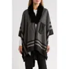 Nanette Lepore Multicolor Zigzag Ruana In Gray