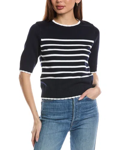 Nanette Lepore Nanette By  Pearl Bead Top In Blue