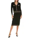 Nanette Lepore Nanette  2pc Cardigan & Skirt Set In Black