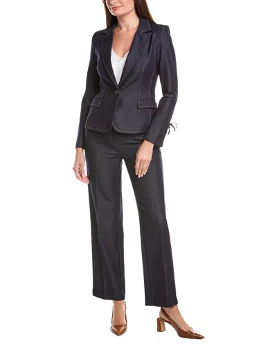 Nanette Lepore Nanette  2pc Jacket & Pant Suit Set In Blue