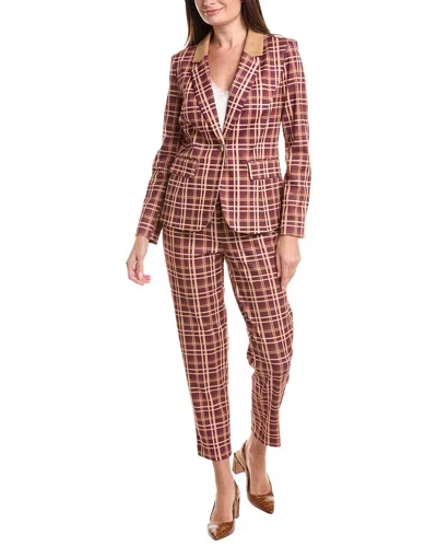 Nanette Lepore Nanette  2pc Jacket & Pant Suit Set In Brown